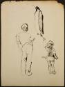 Arthur Lismer, 1885 - 1969
Untitled (man, child and penguin), c. 1960's 
pen and ink on paper…
