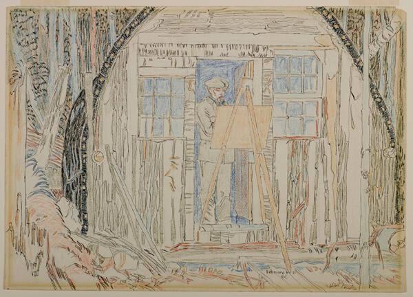 David Milne in Painting Hut