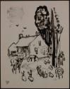 Arthur Lismer, 1885 - 1969
Untitled (farm house surrounded by farmer and animals)
pen and ink…