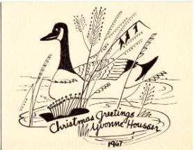 Yvonne McKague Housser (1898 - 1996)
Christmas Greetings  1967
photomechanical print
sheet: …