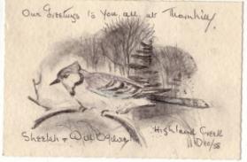 Will Ogilvie (1901 - 1989)
Highland Creek 1958 (Christmas card)
graphite and coloured pencil …
