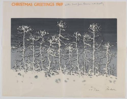 Bruno Bobak (1923 - 2012)
Christmas Greetings 1969
photo-serigraph on paper, 105/200
43.4 x …