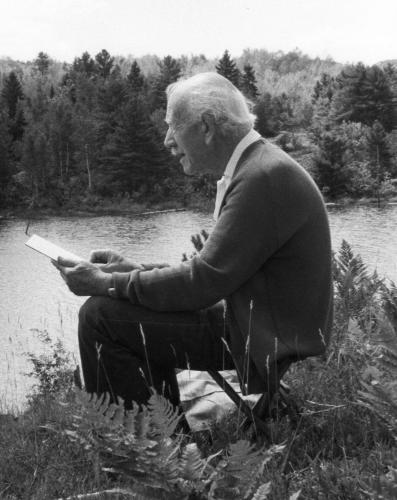 A.J. Casson sketching at Casson Lake, 1976
Photograph by Robert McMichael
Gift of the Founder…