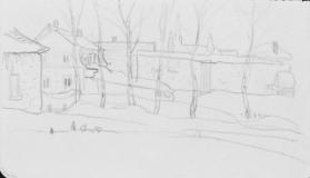 Baie St. Paul (R); Untitled (old house with single dormer) (V)