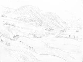 Valley of the Gouffre River (R); Long Barn (V)