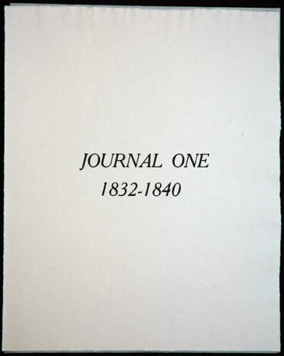 Journal One - 1832-1840