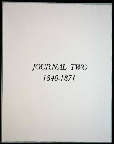 Journal Two - 1840-1871