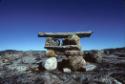 Niungvaliruluit (a window-shaped directional inuksuk for sighting or aligning a location in the…